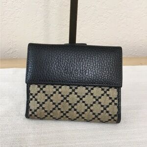 Gucci Black Calf Leather Diamante Bifold Wallet